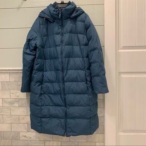 Lands End Women’s quilted down coat with hood